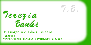 terezia banki business card