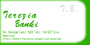 terezia banki business card